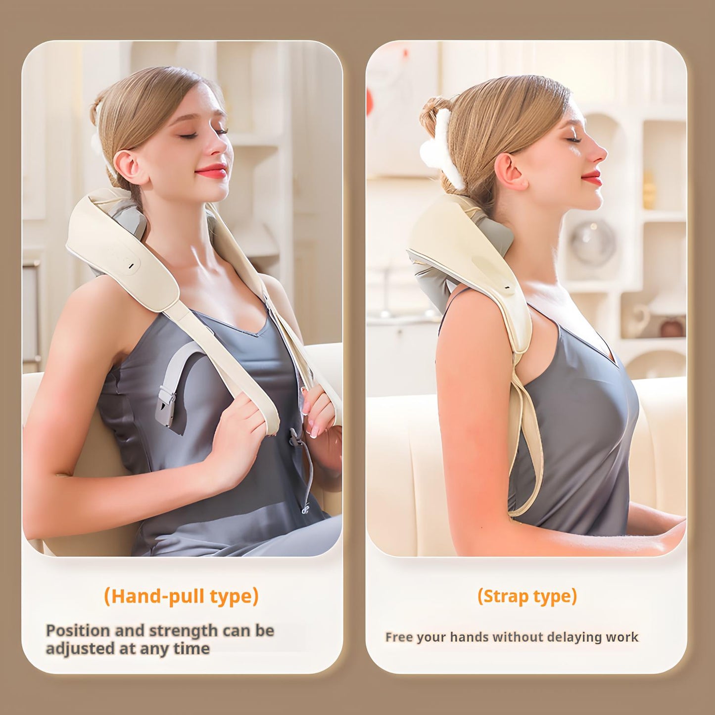 Deep Tissue Shoulder & Neck Massager – Oblique Muscle Kneading Therapy for Cervical Spine Relief